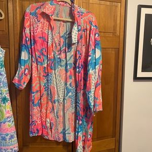 Lilly Pulitzer long sleeve beach cover up